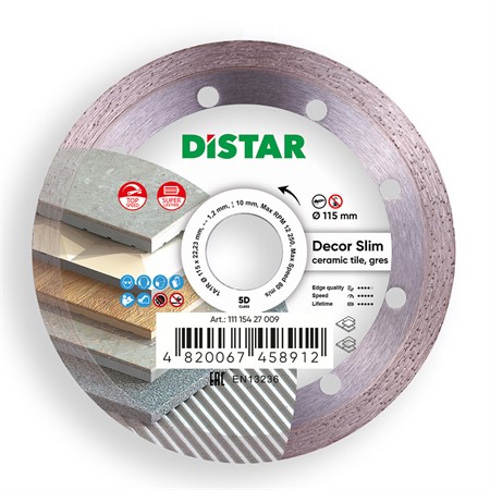 Diamantklinga Ø115, 22,23mm, Decor Slim
