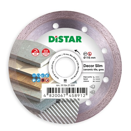 Diamantklinga Ø115, 22,23mm, Decor Slim