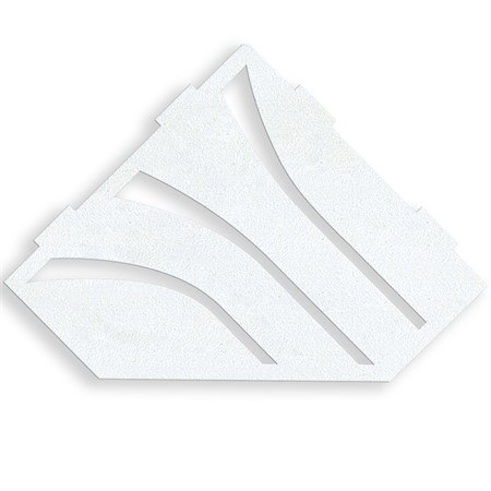 Duschhylla Kaska hörn XL sockervit, 283x196mm