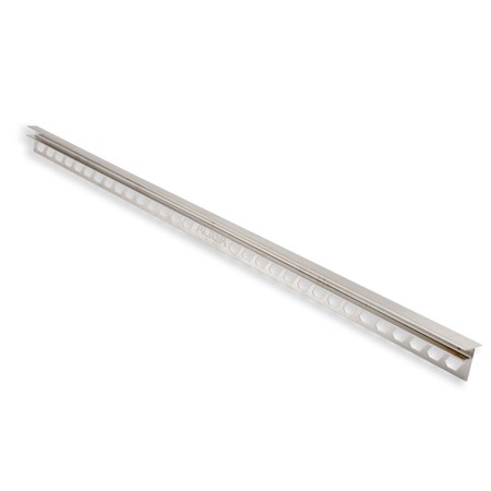 Fallist glasvägg höger borstat rostfritt 34mm, 0,98m