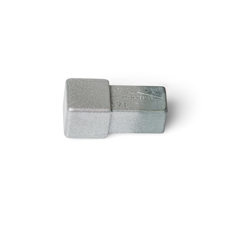 Hörndel kvadrat alu. silvermetallic 4,5mm