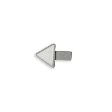 Hörndel 45° alu. silvereloxerad matt 6mm