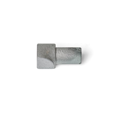Innerhörndel kvartsrund alu. silvermetallic 6mm