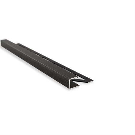 Kakellist kvadrat alu. svart mattborstad 4,5mm 2,5m