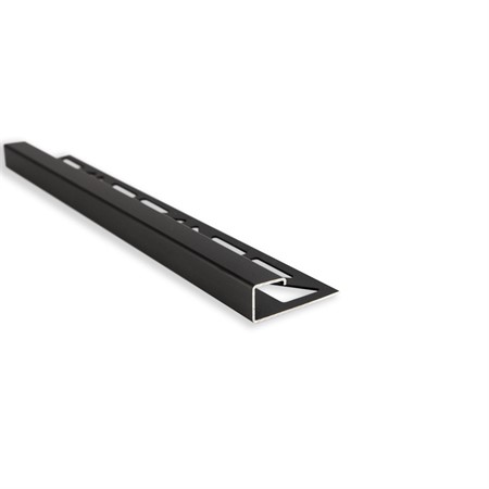 Kakellist kvadrat alu. svarteloxerad matt 7mm 2,5m