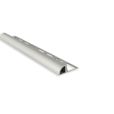 Kakellist kvartsrund alu. silvereloxerad matt 6mm 2,5m