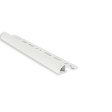 Kakellist kvartsrund plast vit 12,5mm 2,5m